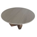 Mesa de Centro Home ESPRIT Castanho Bege 91 x 91 x 40 cm