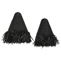 Lamp Shade Home ESPRIT Black Raffia 60 x 60 x 80 cm