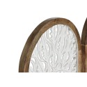 Decoração de Parede Home ESPRIT Branco Natural Mandala Árabe 45 x 3,3 x 95 cm (2 Unidades)
