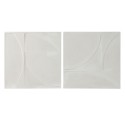 Decorazione da Parete Home ESPRIT Bianco Moderno 80 x 4 x 80 cm (2 Unità)