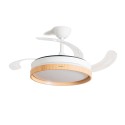 Deckenventilator mit LED-Licht und 4 einklappbaren Flügeln Woteez InnovaGoods Holz 72 W Ø49-104 cm