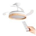 Ventilador de Techo con Luz LED y 4 Aspas Retráctiles Woteez InnovaGoods Madera 72 W Ø49-104 cm