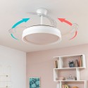 Ventoinha de Teto com Luz LED e 4 Pás Retráteis Keteez InnovaGoods Branco 72 W Ø49-104 cm