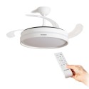 Ventoinha de Teto com Luz LED e 4 Pás Retráteis Keteez InnovaGoods Branco 72 W Ø49-104 cm