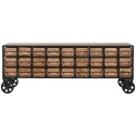 Cassettiera Home ESPRIT Metallo Abete Vintage 142 x 30 x 50 cm