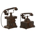 Figura Decorativa Home ESPRIT Bronce Vintage Teléfono 21 x 12 x 18 cm (2 Unidades)