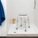Tabouret de Bain Pivotant et Réglable Roshawer InnovaGoods Blanc (Reconditionné A)