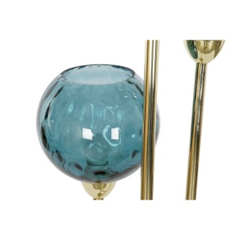 Lámpara de Pie DKD Home Decor Multicolor Dorado Metal Cristal 50 W 220 V 45 x 45 x 160 cm