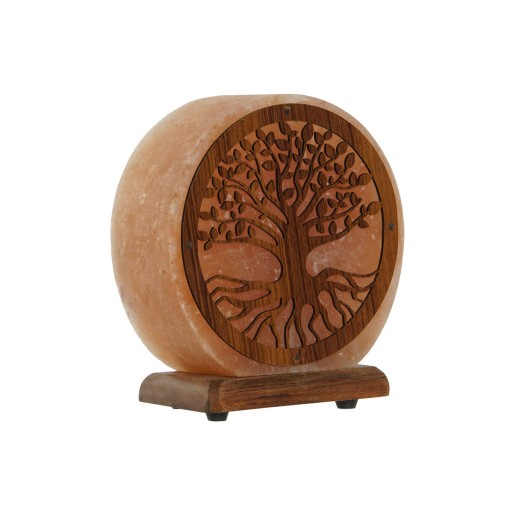 Lâmpada de mesa Home ESPRIT Árvore Castanho Cor de Rosa Madeira Sal 15 W 220 V 16 x 7 x 18 cm