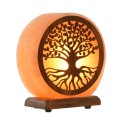 Desk lamp Home ESPRIT Tree Brown Pink Wood Salt 15 W 220 V 16 x 7 x 18 cm