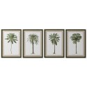 Cadre Home ESPRIT Vert Beige Palmiers Tropical 50 x 2,5 x 70 cm (4 Unités)