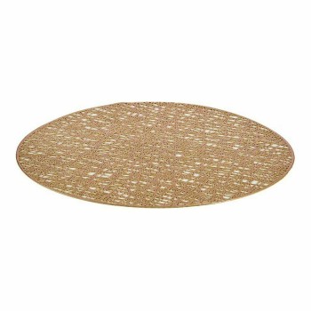Table Mat Golden Plastic (Ø 38 cm) (12 Units)