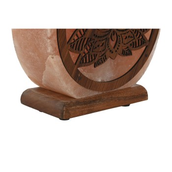 Desk lamp Home ESPRIT Brown Pink Wood Salt 15 W 220 V 16 x 7 x 18 cm