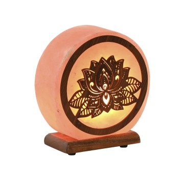 Desk lamp Home ESPRIT Brown Pink Wood Salt 15 W 220 V 16 x 7 x 18 cm