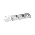 Molde para empratar Secret de Gourmet Prateado Aço inoxidável 8 x 4 cm 8 x 8 x 4 cm (2 Unidades)
