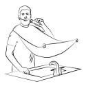 Avental para a Barba com Ventosas Bibdy InnovaGoods