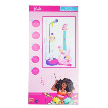Conjunto musical Barbie Microfone Guitarra Infantil