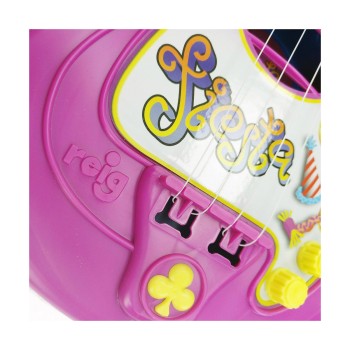 Guitarra Infantil Reig Party 4 Cordas Elétrica Azul Roxo