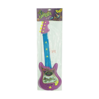 Guitarra Infantil Reig Party 4 Cuerdas Eléctrica Azul Morado
