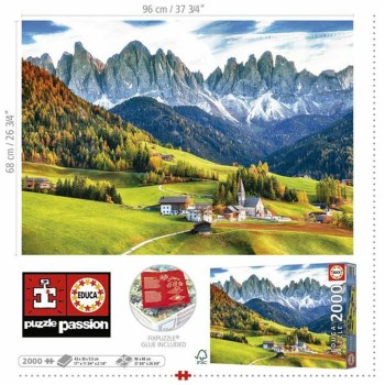 Puzzle Educa Autumn in the Dolomites 2000 Stücke