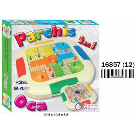Tablero de Parchís y Oca 30,5 x 30,5 x 5,5 cm