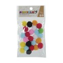 Materials for Handicrafts Pincello Balls Multicolour Ø 2 cm 12 Units