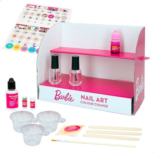 Kit para criar Maquilhagem Barbie Studio Color Change Verniz de unhas 15 Peças