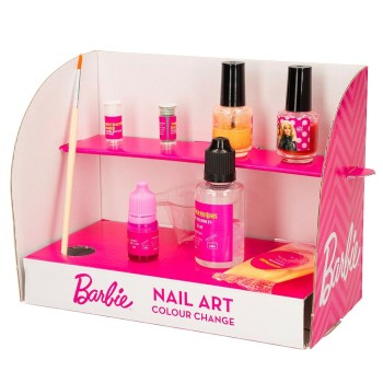 Kit para criar Maquilhagem Barbie Studio Color Change Verniz de unhas 15 Peças