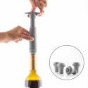Bomba de Vácuo e Tampas para Vinho Winuum InnovaGoods (4 tampões)