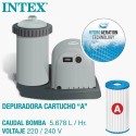 Piscina Rotonda con Depuratore Intex Clearview Prism Frame 488 x 122 cm