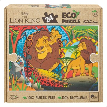 Puzzle per Bambini The Lion King Double-face 24 Pezzi 70 x 1,5 x 50 cm (12 Unità)