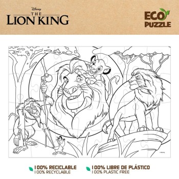 Puzzle per Bambini The Lion King Double-face 24 Pezzi 70 x 1,5 x 50 cm (12 Unità)