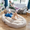 Cama de Cães para Humanos  Human Dog Bed XXL InnovaGoods Beige