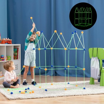 Kit de Construction de Fort pour Enfants Builkitt InnovaGoods 155 Pièces (Reconditionné B)