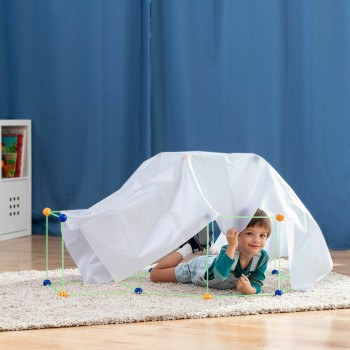 Children’s Fort Building Kit Builkitt InnovaGoods 155 Pieces (Refurbished B)