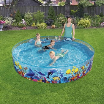 Bestway Piscina Rígida Infantil PVC Marina 244x46 cm +3 Anos Jardim 55031