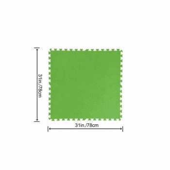 Bestway Sol de Piscine en Mousse Vert 9 Pièces 78x78 cm Jardin 58636