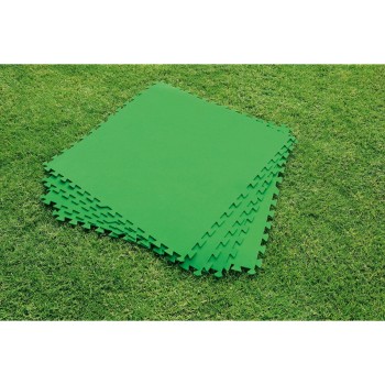 Bestway Poolboden Foam Grün 9 Stücke 78x78 cm Garten 58636