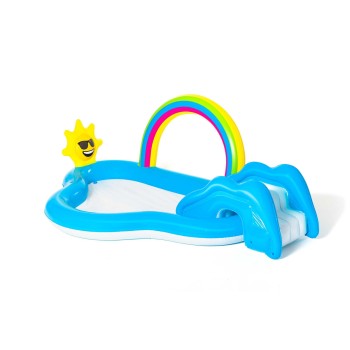 Bestway Piscina Inflável Parque de Jogos Arco-íris 257x145x91 cm +2 Anos Jardim 53092