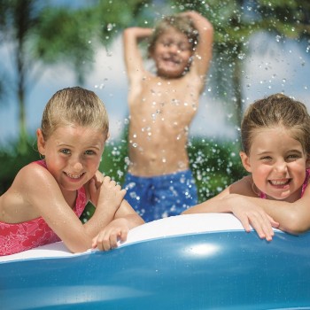 Bestway Piscina Inflável Retangular 2 Câmaras 305x183x46 cm +3 Anos Jardim 54150