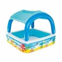 Bestway Piscine Gonflable Enfant avec Toit Détachable 140x140x114 cm +2 Ans Jardin 52192