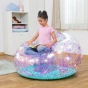 Bestway Cadeira Inflável Gigante Purpurina 114x112x66 cm +6 Anos Interior e Jardim 75115
