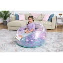 Bestway Sillon Hinchable Gigante Purpurina 114x112x66 cm +6 Años Interior y Jardin 75115