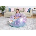Bestway Sillon Hinchable Gigante Purpurina 114x112x66 cm +6 Años Interior y Jardin 75115