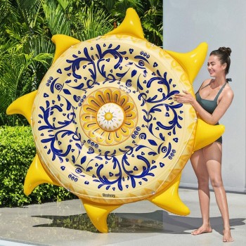 Bestway Aufblasbare Schwimmende Sizilien-Insel 226x226 cm Strand und Pool 43391