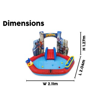 Children's pool Bestway Spiderman 211 x 206 x 127 cm Playground