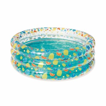Bestway Piscina Hinchable 3 Aros Transparente Tropical 150x53 cm +6 Años Jardin 51045