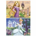 Set de 2 Puzzles Disney Princess Cinderella and Rapunzel 48 Peças