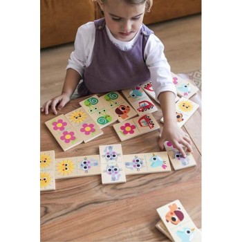 Domino Diset Legno Per bambini 28 Pezzi