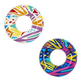 Bestway Flotatore Gonfiabile Decorato con Maniglie Colore Assortito D107cm +12 Anni Spiaggia e Piscina 36228
